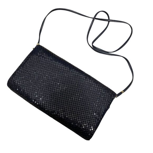 Whiting and Davis Navy Chainmail Clutch Crossbody Bag - Picture 4 of 7